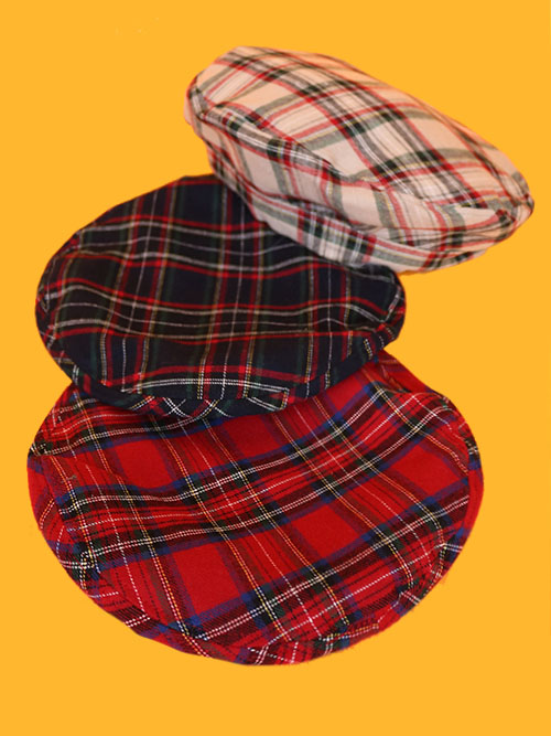 tartan check beret (3 color)