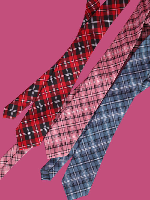 vivid check neck tie (3 color)