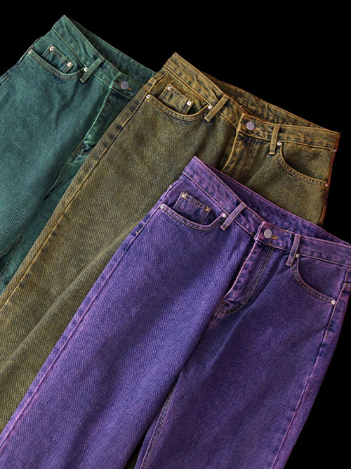 color washing denim pants (3 color)