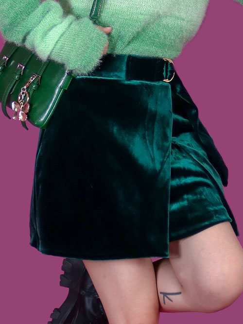 velvet ring mini skirt (3 color)