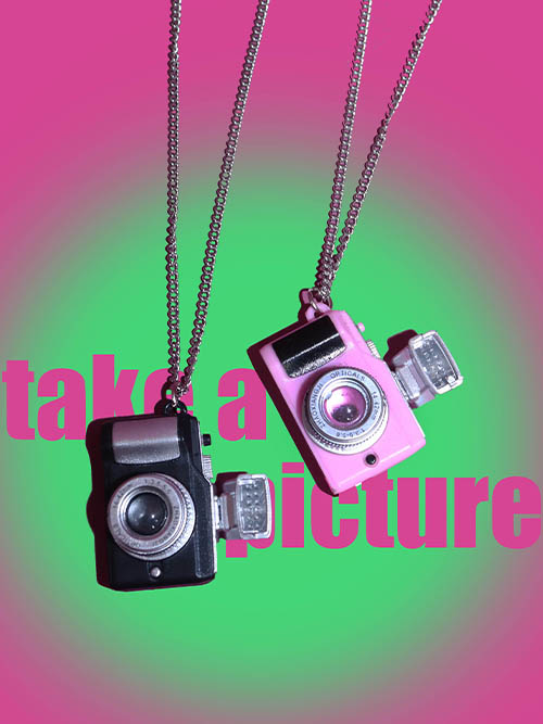 camera chain necklace (2color/surgical steel)