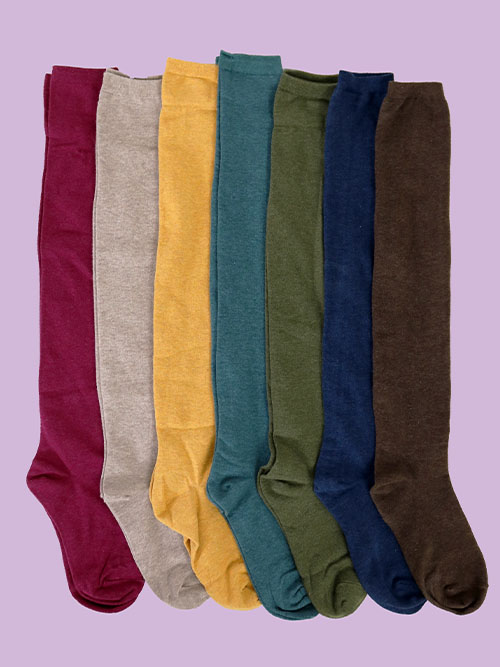 grunge color knee-socks (7 color)