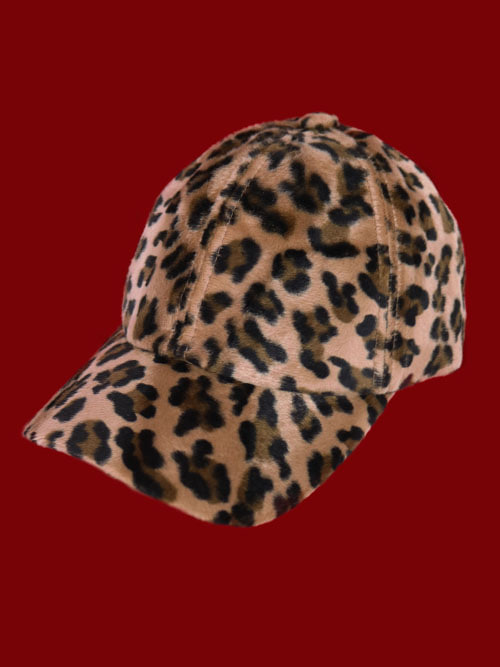 leopard ball cap