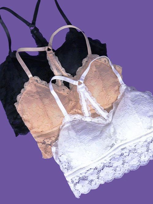 lace banding bra. (3color)
