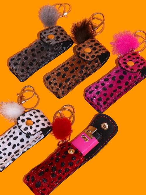 leopard mini case keying (5 color)