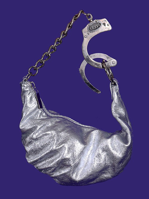 [vintage] silver handcuff chain mini bag