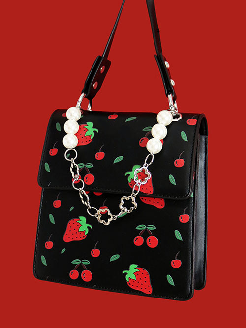 strawberry square chain bag (2 color)