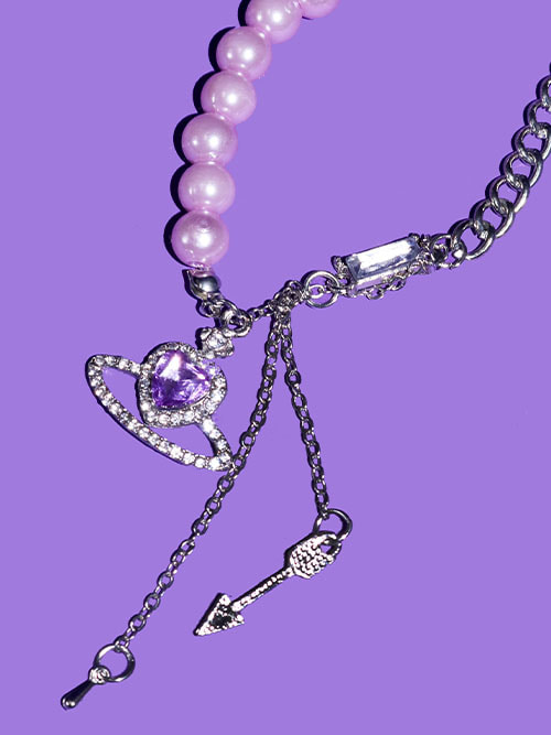 purple planet necklace