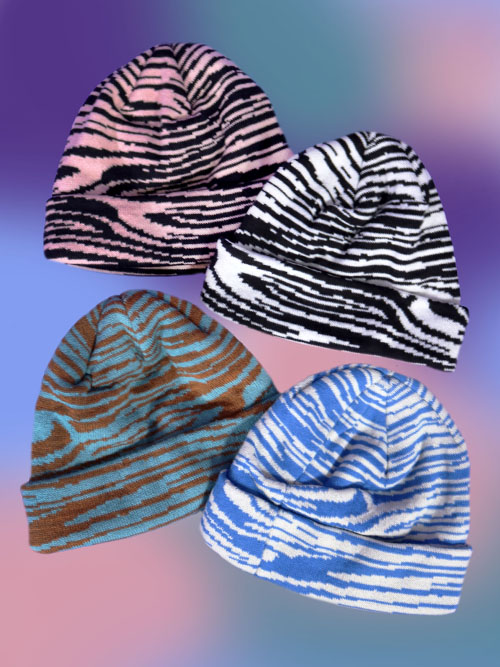 vivid zibra beanie hat (4color)