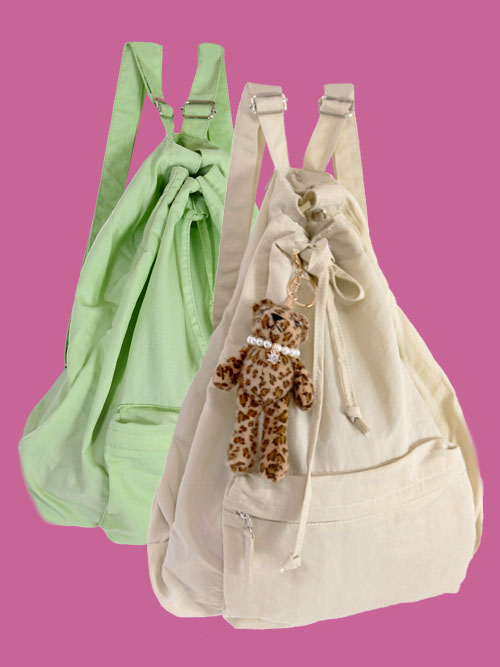 daily silky loose backpack (4color)