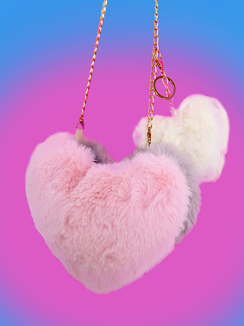 kawaii heart chain bag (3color)