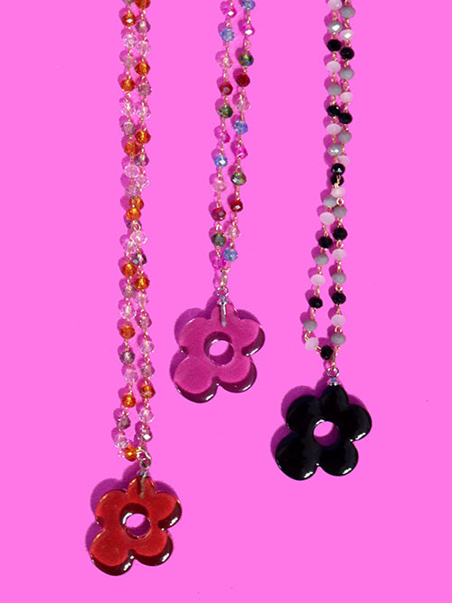 mongle flower biz necklace (3color)