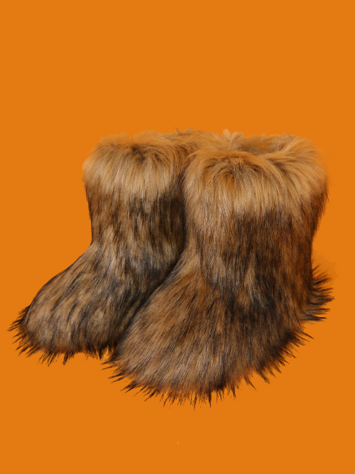 bear fake fur boots (2color)