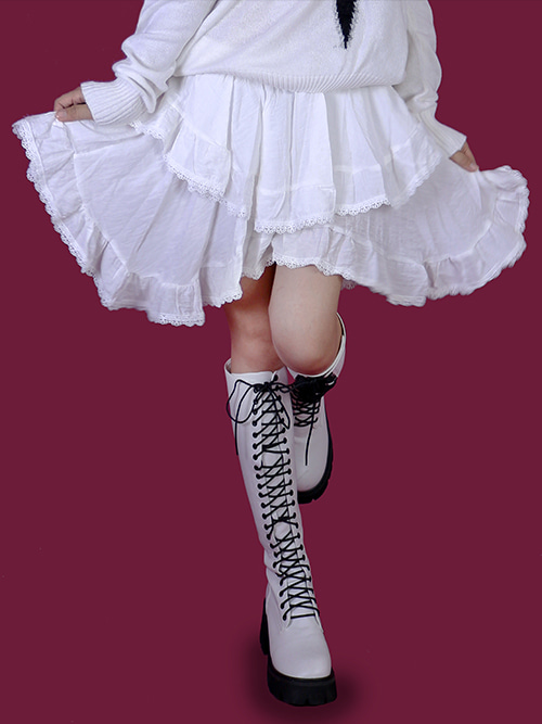 chu lace skirts (2color/속바지)