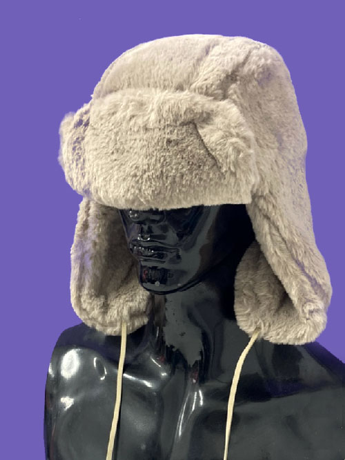 fake fur over hat (3 color)
