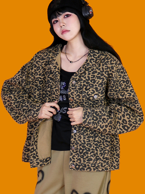 leopard over jacket