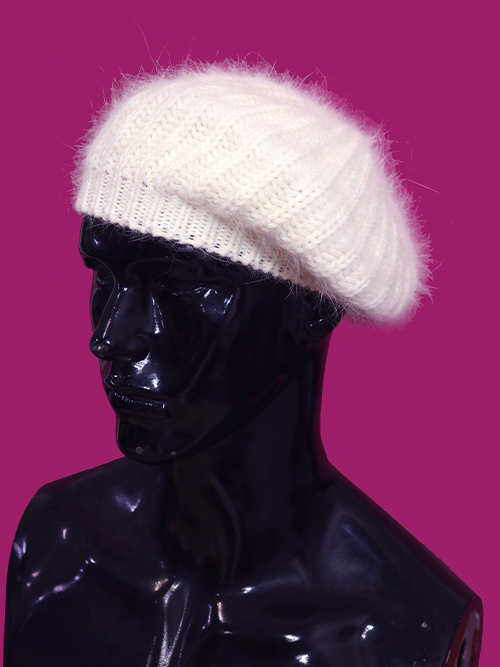 angora fur beret (3color)
