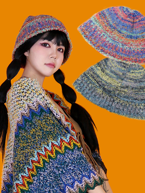 mix vivid knit hat (2color)
