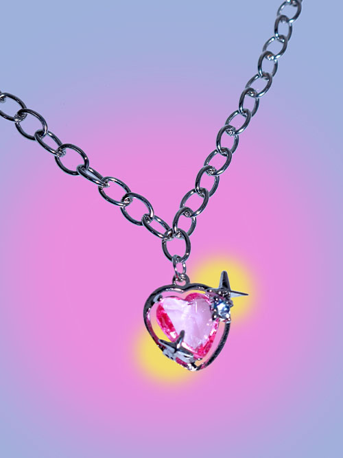 bling-bling heart necklace