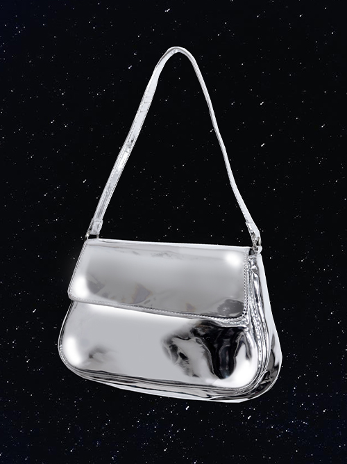 mirror silver two-way bag