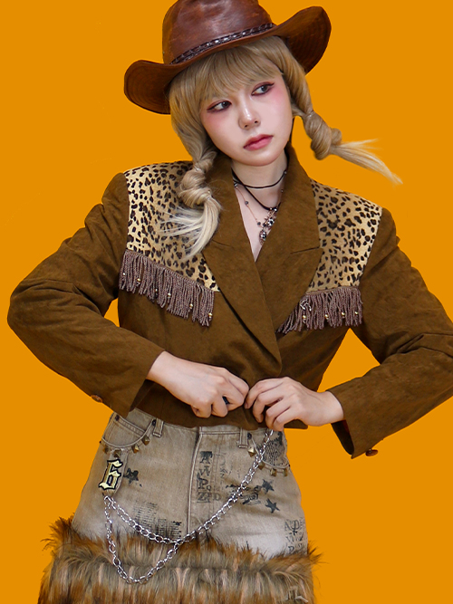 [vintage] cow-girl crop jacket