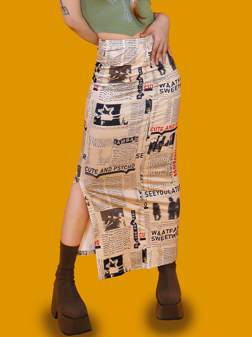 paper long skirt