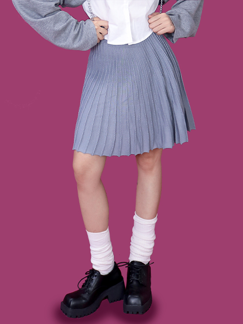 toy gray knit skirt