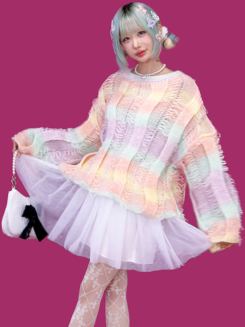 unicorn pom-pom knit