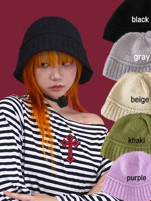 street over beanie hat (5color)
