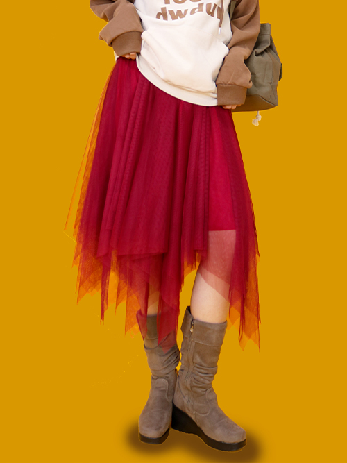 leo sasha long skirt (3color)